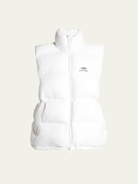 BALENCIAGA Logo-Print Puffer Vest