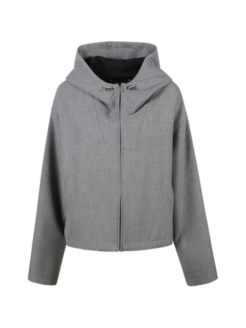 IRO Maureen hooded zip-up cropped jacket