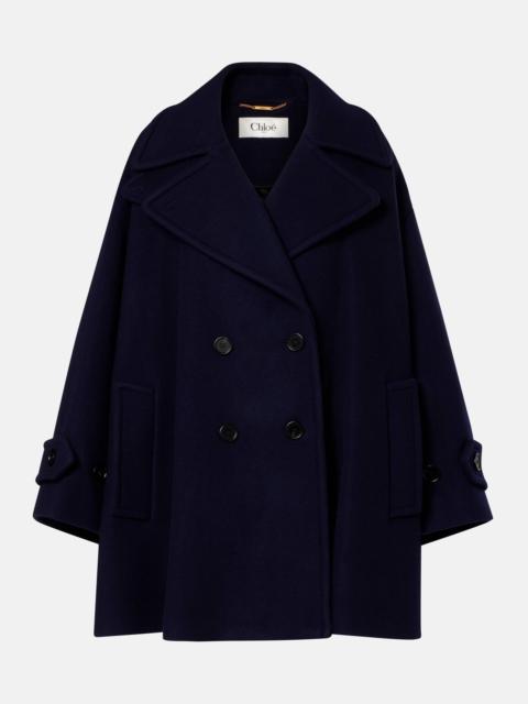Chloé Double-breasted oversized wool-blend coat