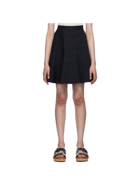 See by Chloé Navy Tiered Miniskirt