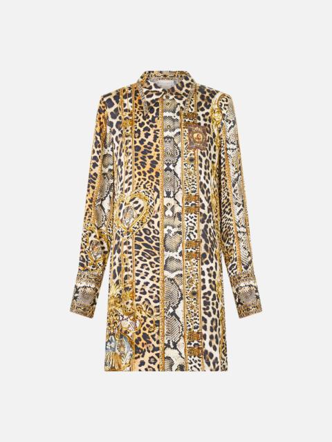 CAMILLA MINI SHIRT DRESS LEOPARD LIBERTINE