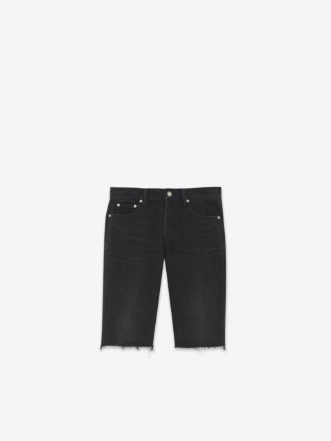 SAINT LAURENT relaxed-fit shorts in black denim