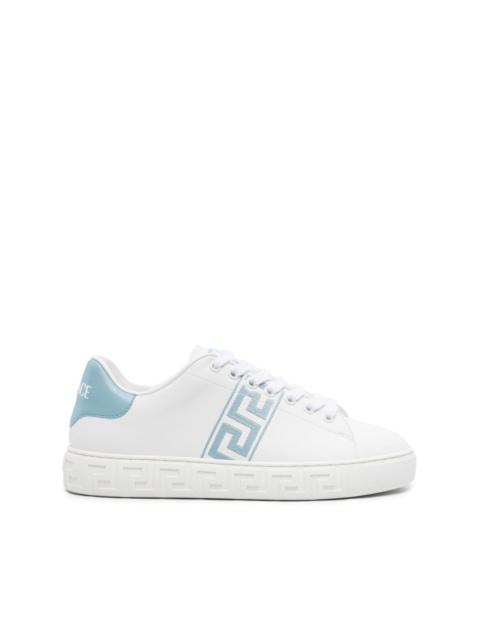 VERSACE Greca-embroidered lace-up sneakers