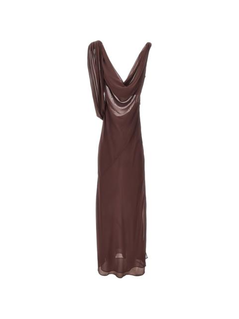 THE ANDAMANE draped tie-detail dress
