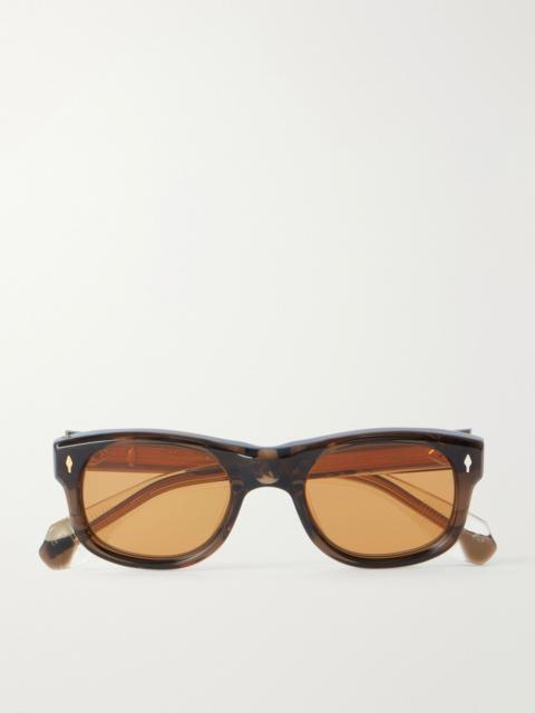 JACQUES MARIE MAGE Amilcar D-Frame Acetate Sunglasses Brown