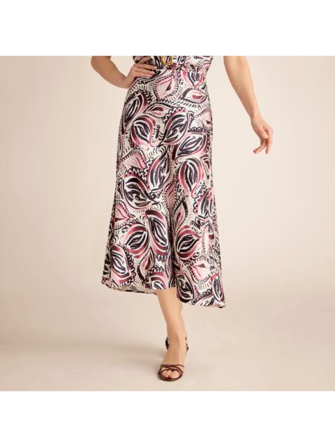 M.M.LaFleur Orchard Slip Skirt - Printed Everyday Satin