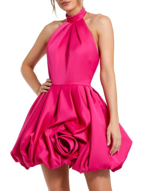MAC DUGGAL Women's Ieena Satin Bubble-Hem Minidress - Fuchsia