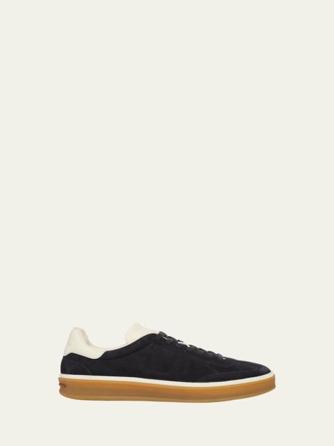 Loro Piana Men's Tennis Walk Suede Low-Top Sneakers