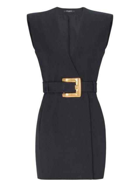 Balmain belted wrap dress