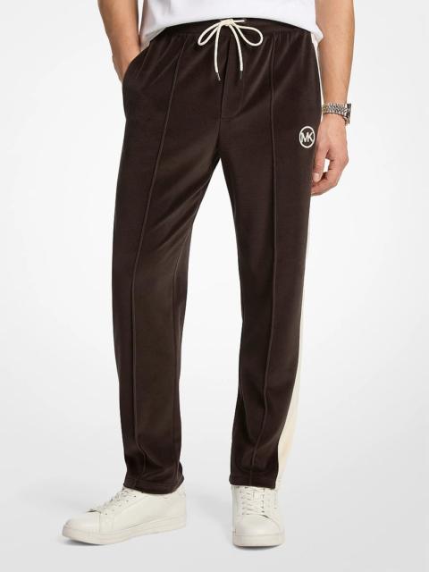 MICHAEL KORS Stripe Velour Joggers