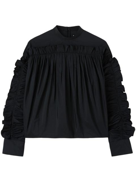 Jil Sander ruffle-detailing crew-neck sweatshirt