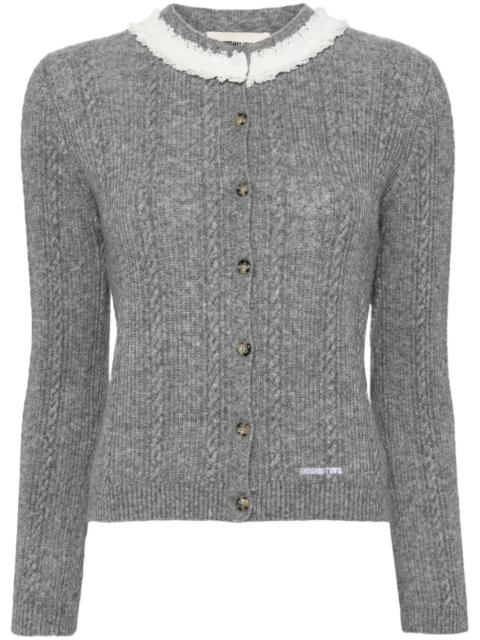 Collar Embellished Cardigan