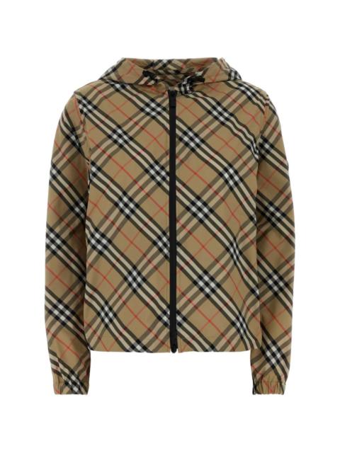 Burberry checked hooded jacket