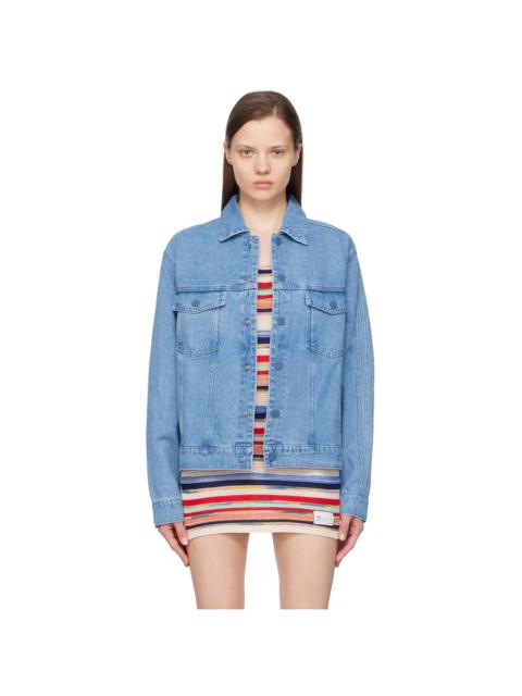 Blue KSENIASCHNAIDER Edition 3-Stripes Denim Jacket