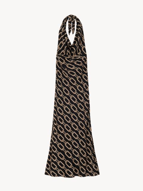 NILI LOTAN ALBA HALTERNECK DRESS