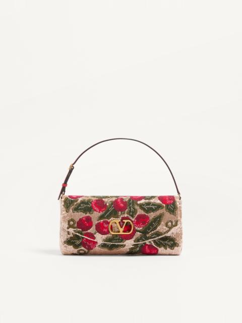 Valentino VALENTINO GARAVANI VAIN SOFT EMBROIDERED SMALL SHOULDER BAG