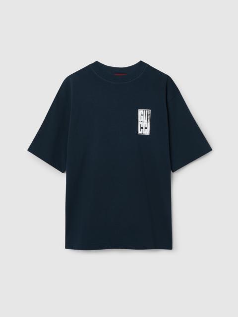 GUCCI Cotton jersey T-shirt with Gucci print