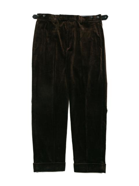 BEAMS PLUS Ivy Trousers Ankle-Cut Corduroy Dark Brown