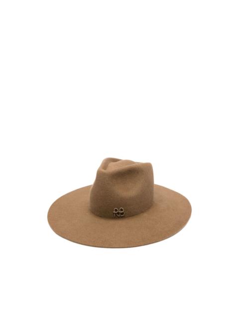 RUSLAN BAGINSKIY felt wide-brim fedora hat