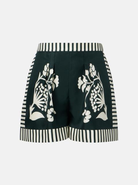 ERES Arjun printed silk twill shorts