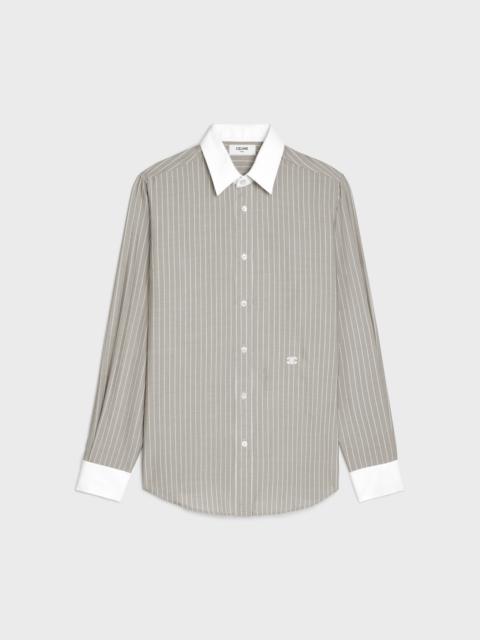 CELINE loose carnaby shirt in striped silk