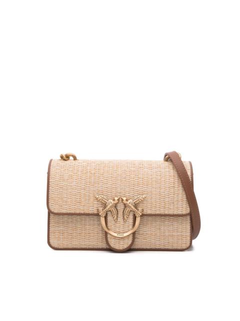 mini Love One raffia crossbody bag