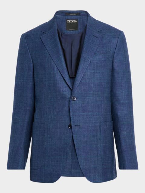 ZEGNA Men's Tonal Plaid Single-Breasted Sport Coat