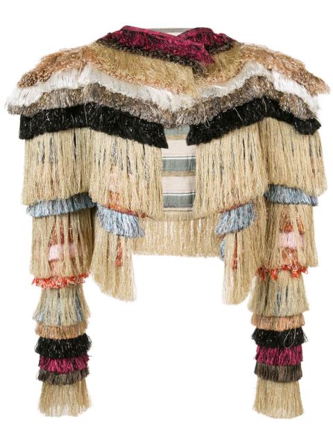 Vivienne Westwood metallic fringed cropped jacket