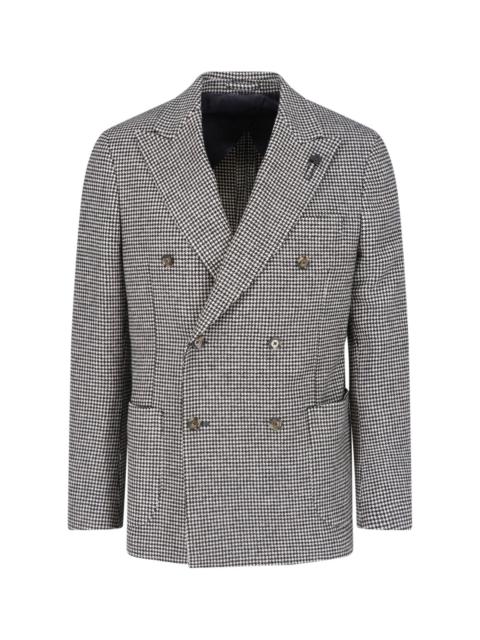 LARDINI DOUBLE-BREASTED BLAZER IN WOOL BLEND