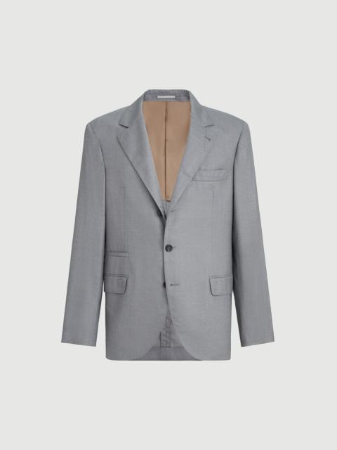 Brunello Cucinelli Virgin wool and silk lightweight hopsack blazer