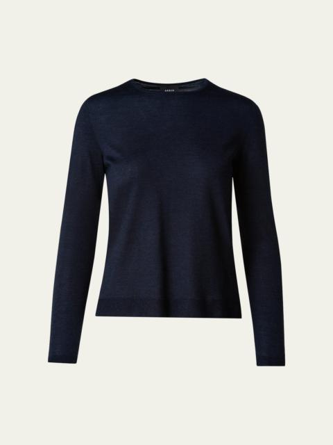 AKRIS Fine Gauge Cashmere Silk Sweater