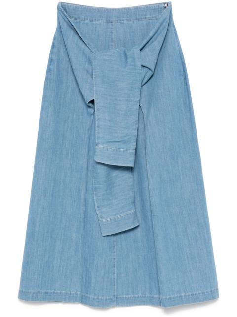 FABIANA FILIPPI knot-detail denim skirt