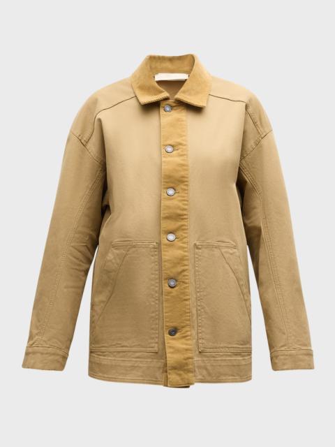 Dracy Corduroy-Trim Cotton Jacket