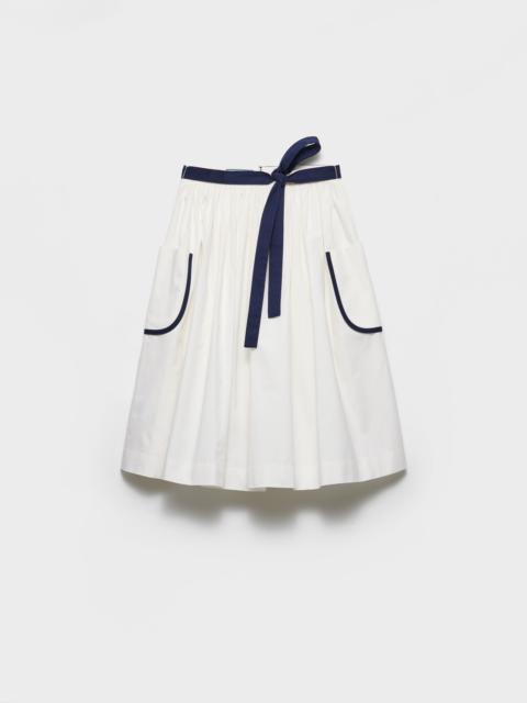 Prada Slubbed toile skirt