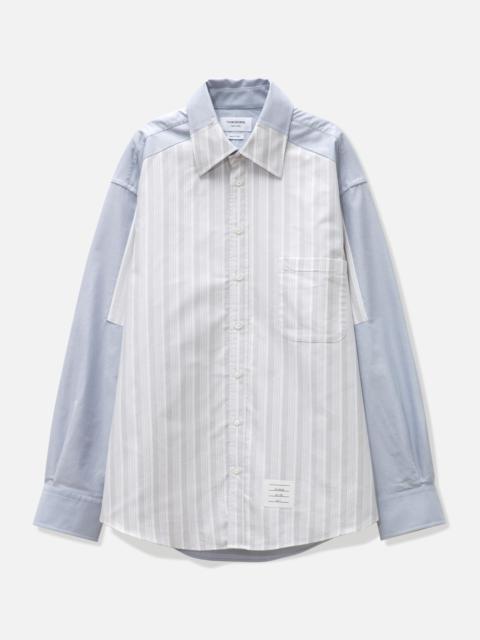 OVERSIZED 4-BAR REP STRIPE OXFORD SHIRT