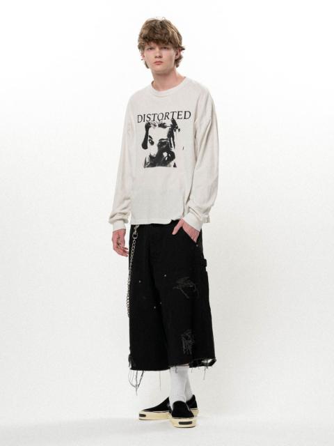 KAMIYA BORO Duck Painter Bermuda Shorts
