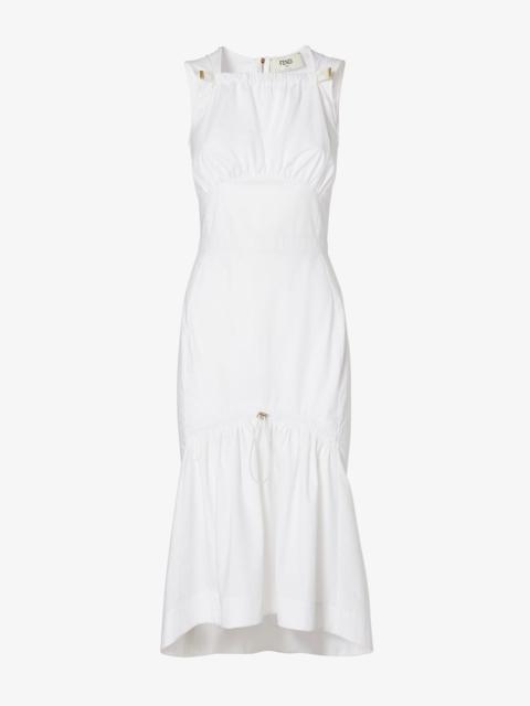 FENDI Dress White cotton poplin dress