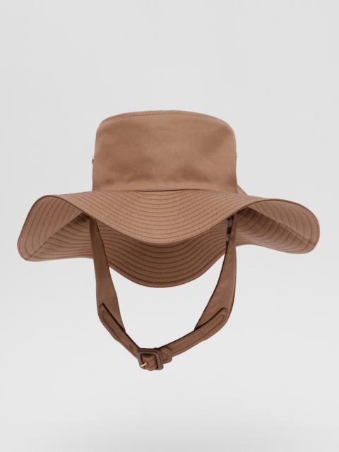 Detachable Strap Cotton Gabardine Hat