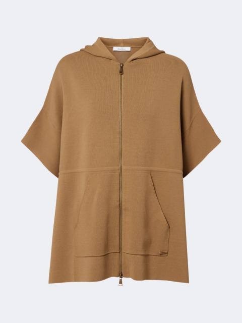 Max Mara Hooded knitted poncho