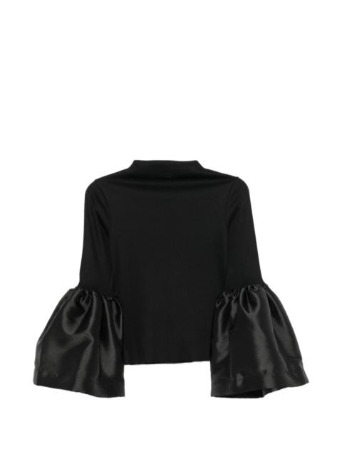 MARQUES’ALMEIDA puffed-sleeve ribbed-knit top