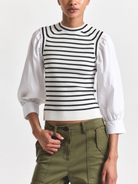 DEREK LAM 10 CROSBY TIRZA MIXED MEDIA TOP