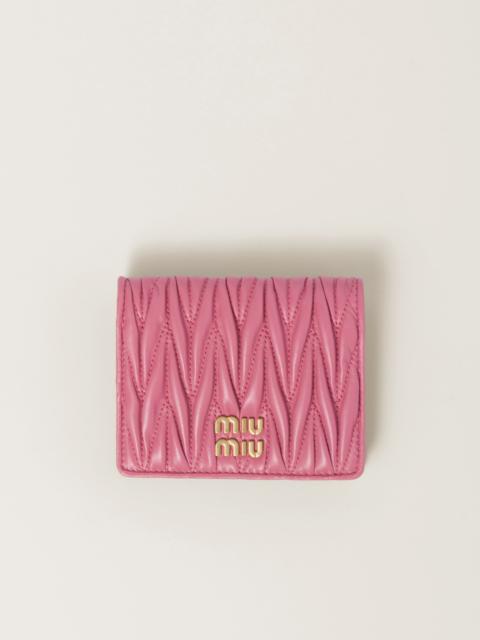Miu Miu Small matelassé nappa leather wallet