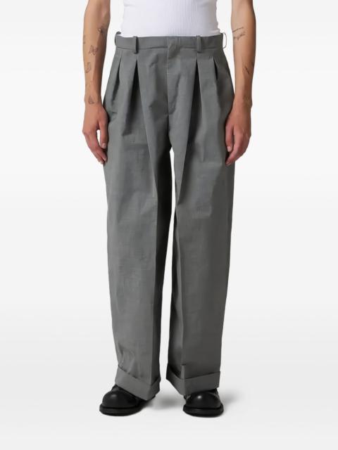 HED MAYNER pleated cuffed trousers