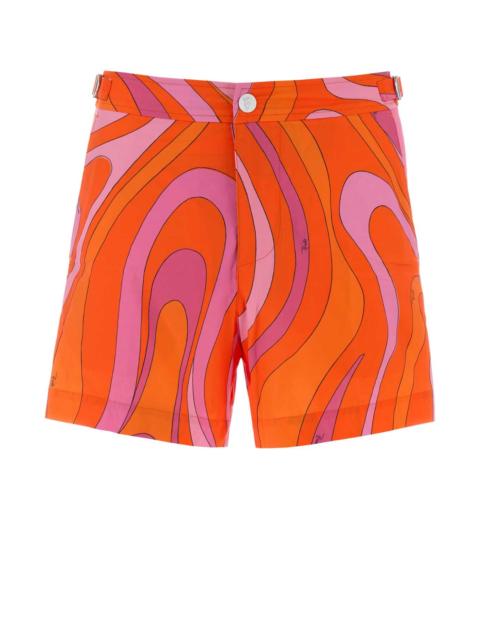 기타 브랜드 Emilio Pucci Men Printed Polyester Swimming Shorts
