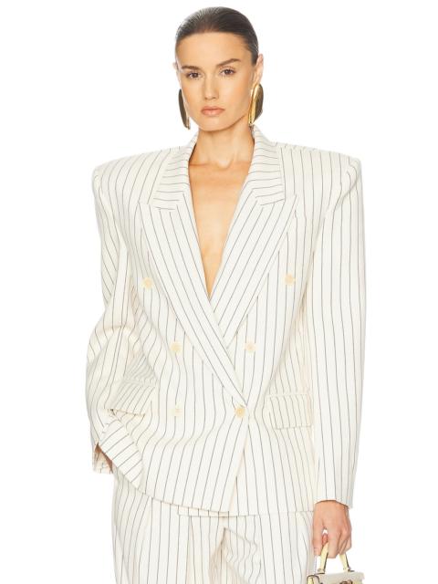 HELSA Pinstripe Double Breasted Blazer