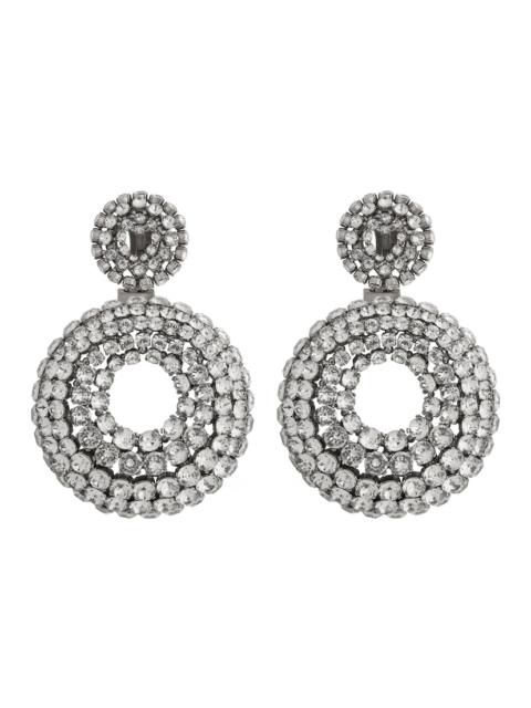 BALENCIAGA Women's Palazzo Round Earrings in Antique Silver