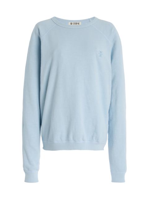 ÉTERNE Sonny Oversized Cotton Sweatshirt light blue