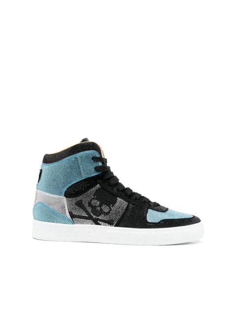 PHILIPP PLEIN Strass high-top sneakers