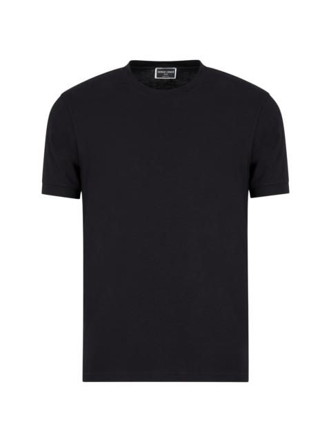 GIORGIO ARMANI Men's Crewneck Stretch T-Shirt - Nero