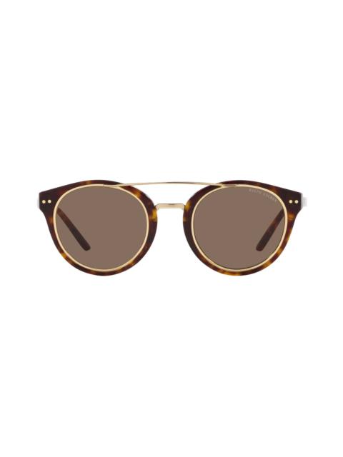 49mm Round Sunglasses in Dark Havana/Brown